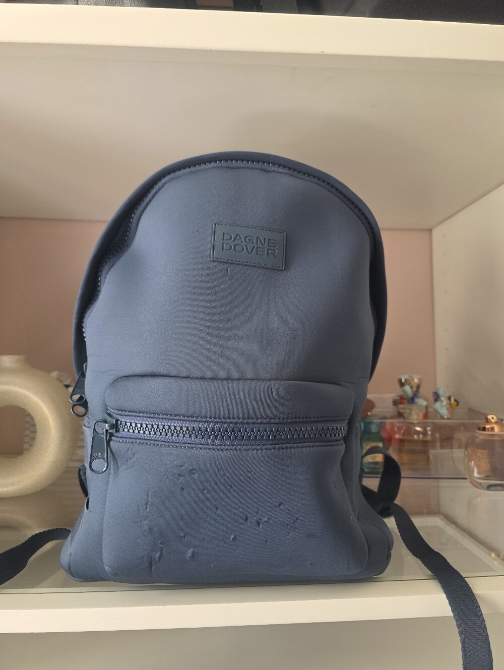 Dagne Dover Men's Navy Laptop Backpack with Organizer